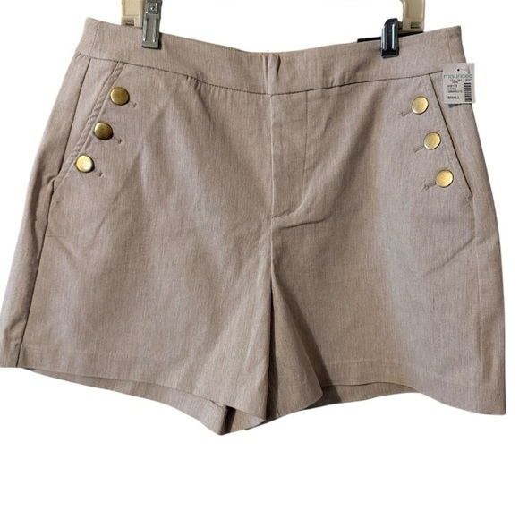 🌹NWT: Maurices High Rise Shorts with Gold Accents - Picture 1 of 5
